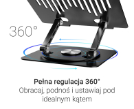 Silver Monkey Aluminiowa obrotowa podstawka pod laptopa Ergo 360 - 1479559 - zdjęcie 4